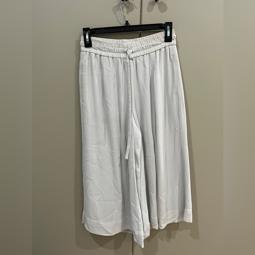 Aritzia wilfred wide leg cropped gray pants xs